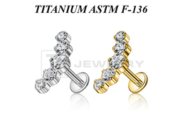 Лабрет из титана Ti Metal диона