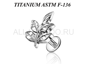 Лабрет из титана Ti Metal абелия