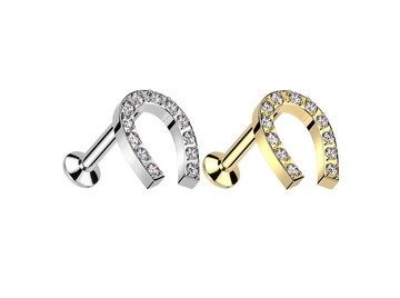 Безрезьбовой лабрет подкова