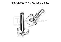 Основа для лабрета из титана Ti Metal сердце