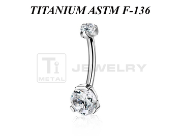 Банан из титана Ti Metal с фианитом в лапках