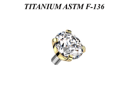 Накрутка из титана с золотым покрытием