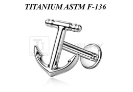 Лабрет из титана Ti Metal шварт