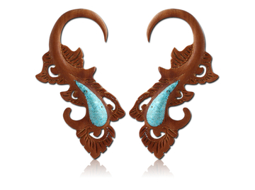 Спирали с бирюзовой каплей, пара