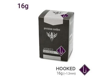 Иглы для пирсинга Precision Needles крюк 16G, упаковка 100шт.