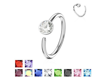 Кольцо раздвижное с кристаллом