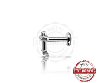 Лабрет Steel and Silver стальной ключик