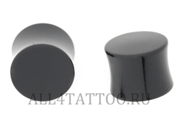 Плаги из черного акрила