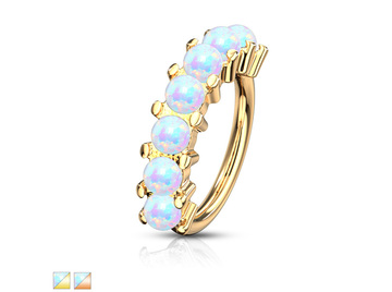 Кольцо раздвижное с золотым покрытием и кристаллами