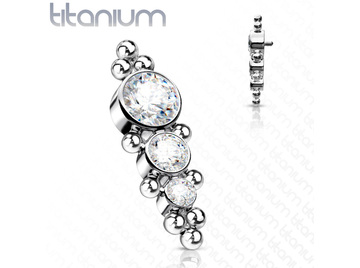 Кластер из титана со стразами