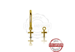 Подвеска Steel and Silver золотой крест