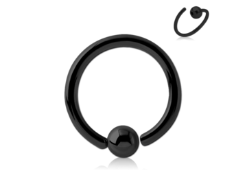Кольцо раздвижное с чёрным покрытием