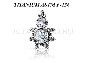 Кластер из титана Ti Metal этель