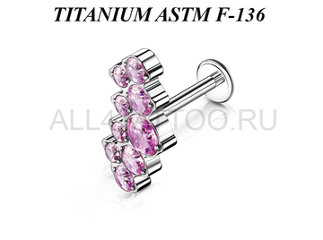 Лабрет из титана Ti Metal милори