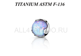 Накрутка из титана Ti Metal опал в лапках Накрутка из титана Ti Metal опал в лапках