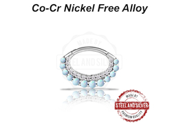 Кликер для септума Steel and Silver персефона